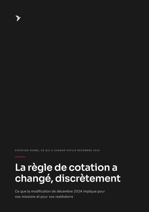 Première page de « Cotation ESSMS, ce qui a changé depuis décembre 2024 »