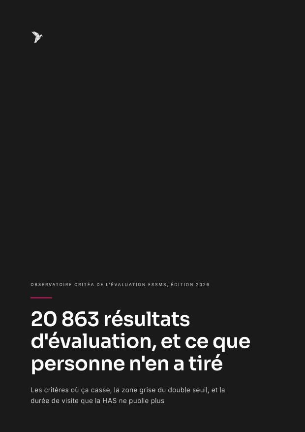 Première page de « Observatoire Critéa de l'évaluation ESSMS »